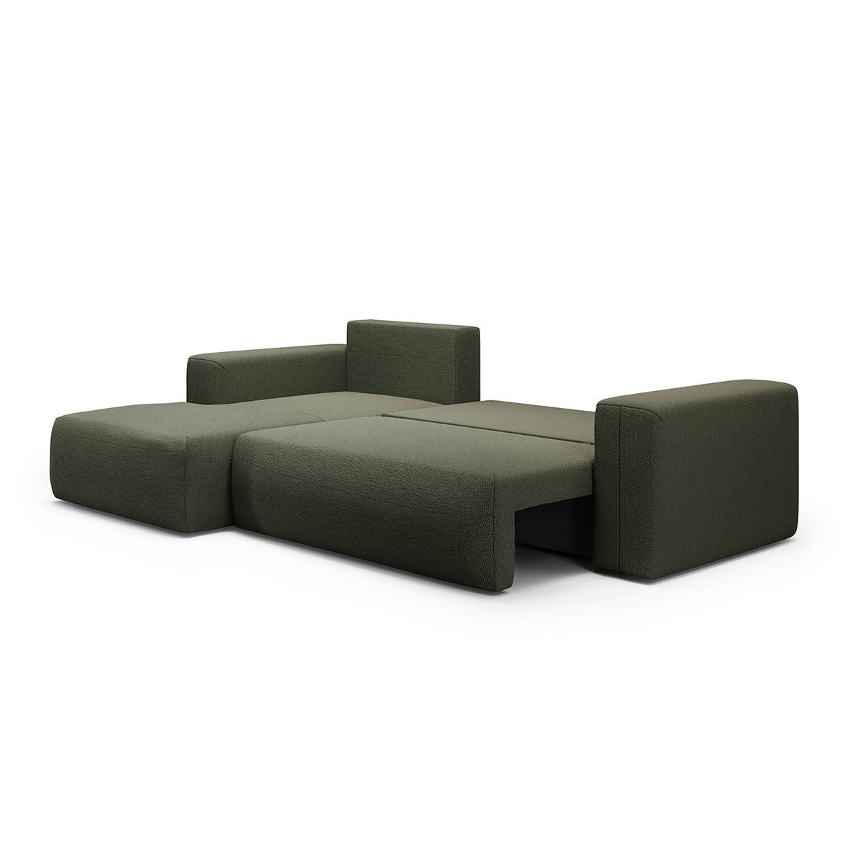 ECKSOFA Bliss 3 Sitzplätze Tannengrün - Grün, Holz (268/163cm) - Petits-meubles