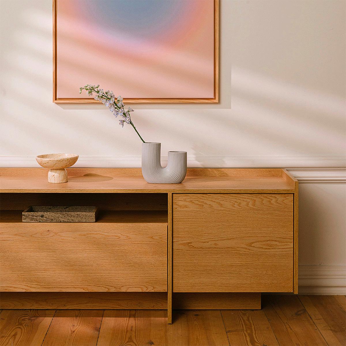 TV-MÖBEL Japandi Holz - Braun, Holzwerkstoff (196.8/57.4/38cm) - Petits-meubles