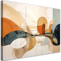 LEINWANDBILD Abstraktion 100x70cm - Beige, Textil (100/70cm) - Feeby