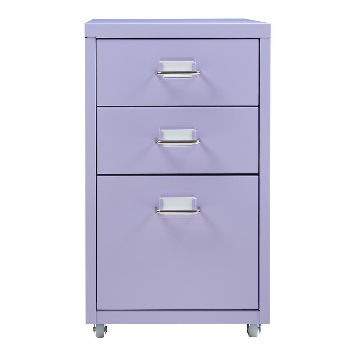 ROLLCONTAINER Kökar - Lila, Metall (28/48/41cm) - [en.casa]