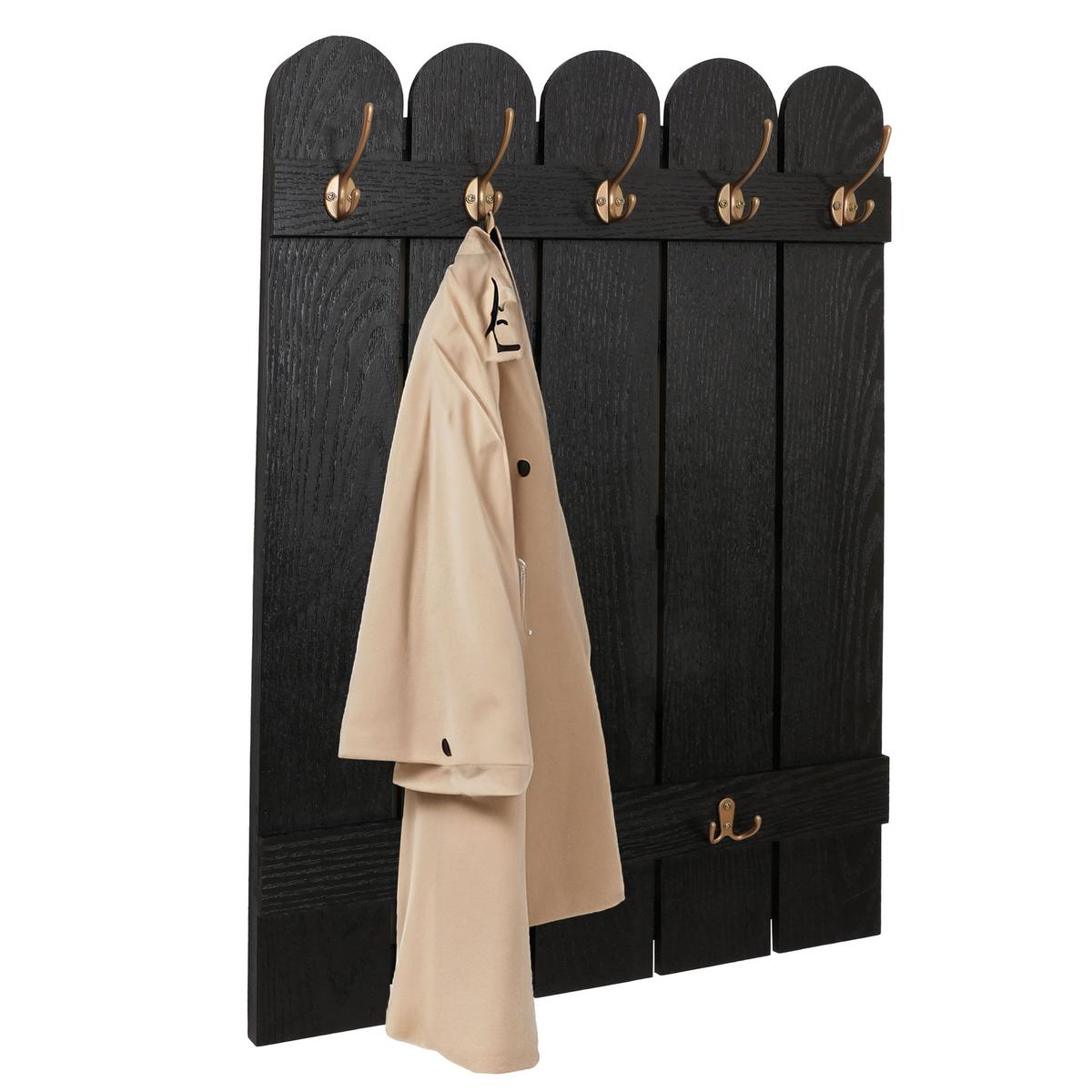 WANDGARDEROBE Schwarz - Schwarz, Holz (60/86/3cm) - MCW