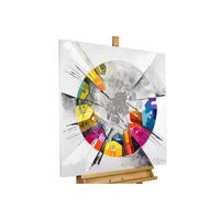 ÖLGEMÄLDE 80/80 cm - Silberfarben/Multicolor, Holz/Textil (80/80cm) - KUNSTLOFT
