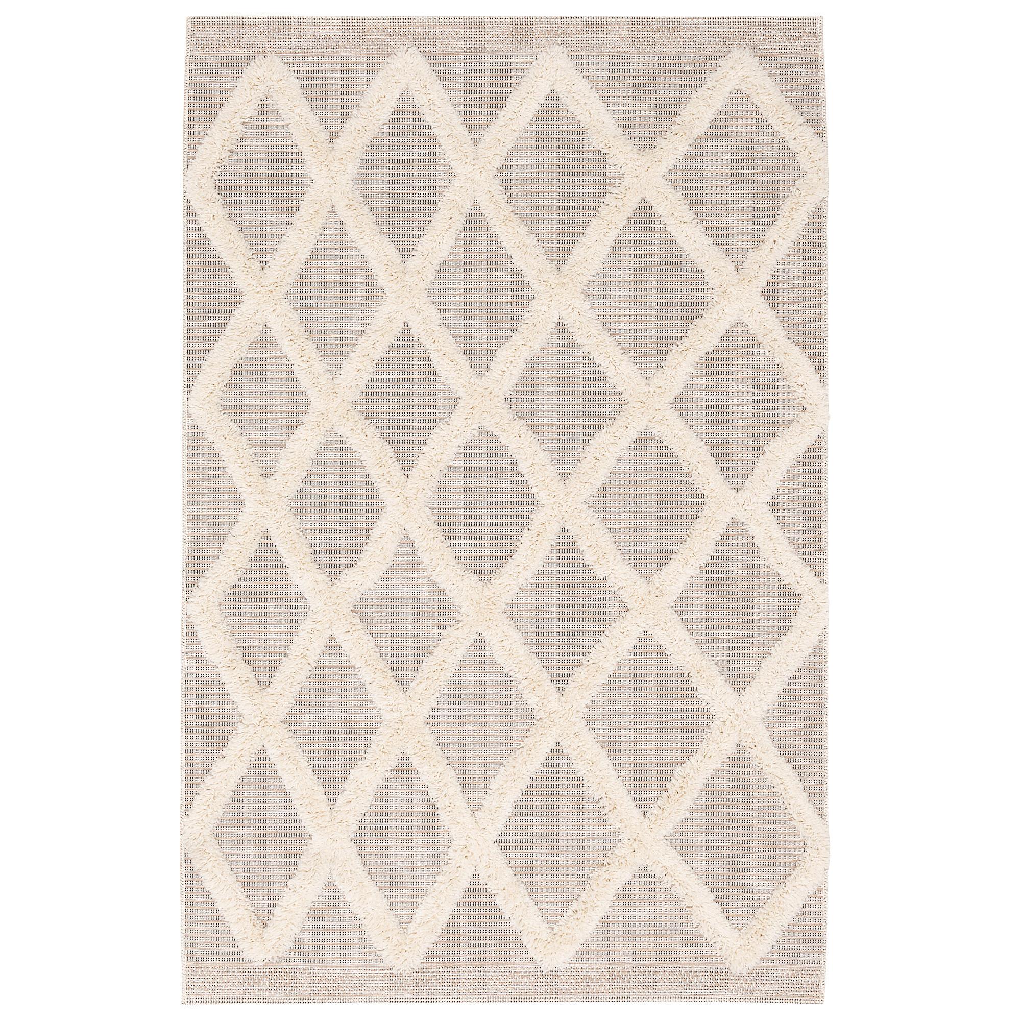 IN & OUTDOOR TEPPICH SHAGGY JUIST RAUTEN - Beige, Textil (135/190cm) - Pergamon