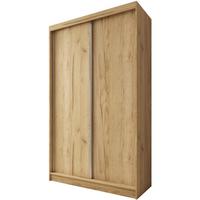 SCHWEBETÜRENSCHRANK Mario II 120/216/61 eiche Artisan mit Schubladen - Eiche Artisan, Holzwerkstoff (120/216/61cm) - Beautysofa