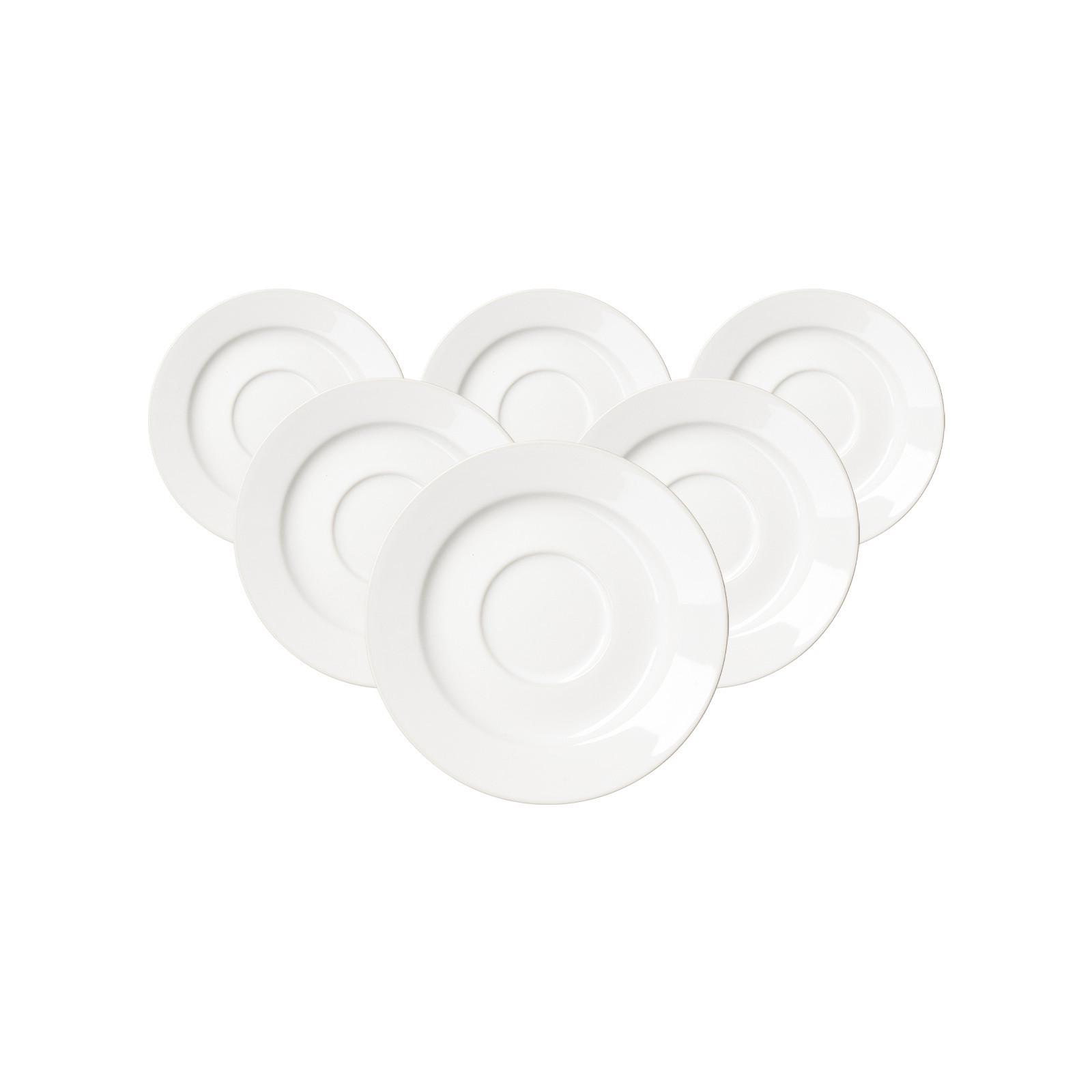 KAFFEEUNTERTASSEN Volos weiß ø 15,5 cm 6er Set - Weiß, Keramik (15.5cm) - Ritzenhoff Breker