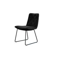 STUHL NEW CHARME Schwarz Velvet (1er-Set) - Schwarz, Textil (52/87/66cm) - KAWOLA
