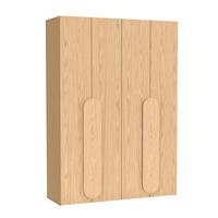 FALTTÜRENSCHRANK Omodeo 170 cm breit in Bookmatch-Eiche – mit WingLine-Falttüren - Eichefarben, Holzwerkstoff (170/240/58cm) - AX Living