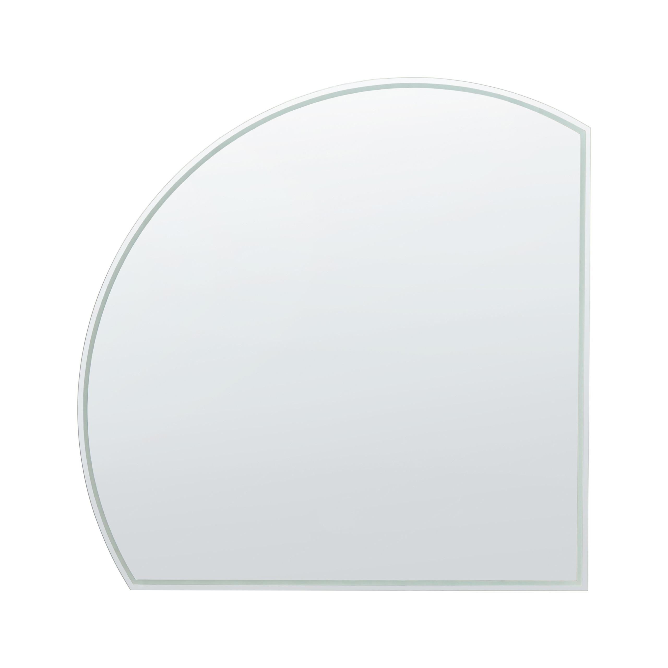 LED-BADEZIMMER-SPIEGEL 100/100 cm Silber Ozenay - Silberfarben, Glas (100/100/2cm) - Beliani