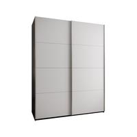 SCHWEBETÜRENSCHRANK 245,5/190/64 2-türig - Silberfarben/Schwarz, Holz/Metall (190/245/64cm) - Abiks Möbel