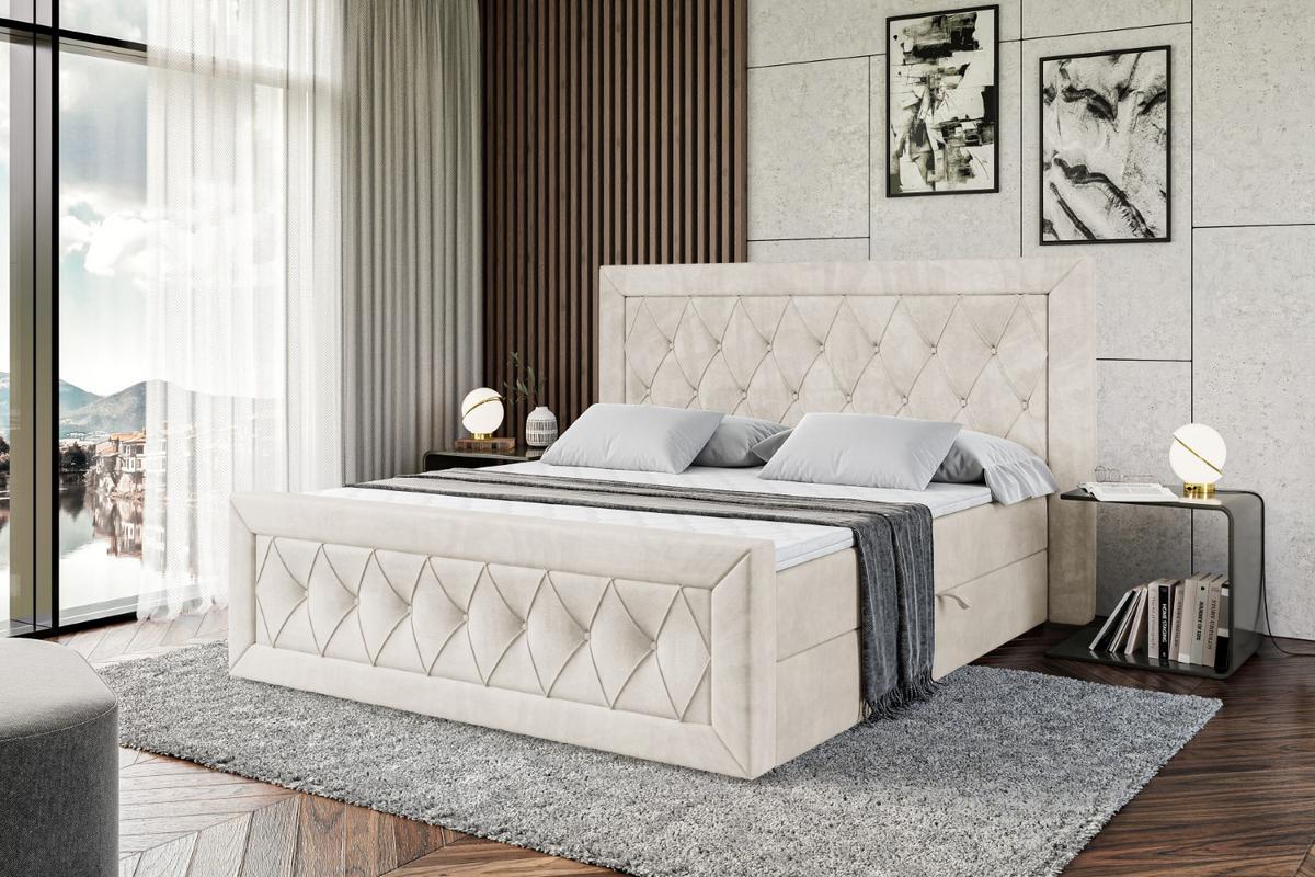BOXBETT NOEL-Z - 140 x 200 - H3 - Ecru - Ecru, Holzwerkstoff (140/200cm) - ALTDECOR