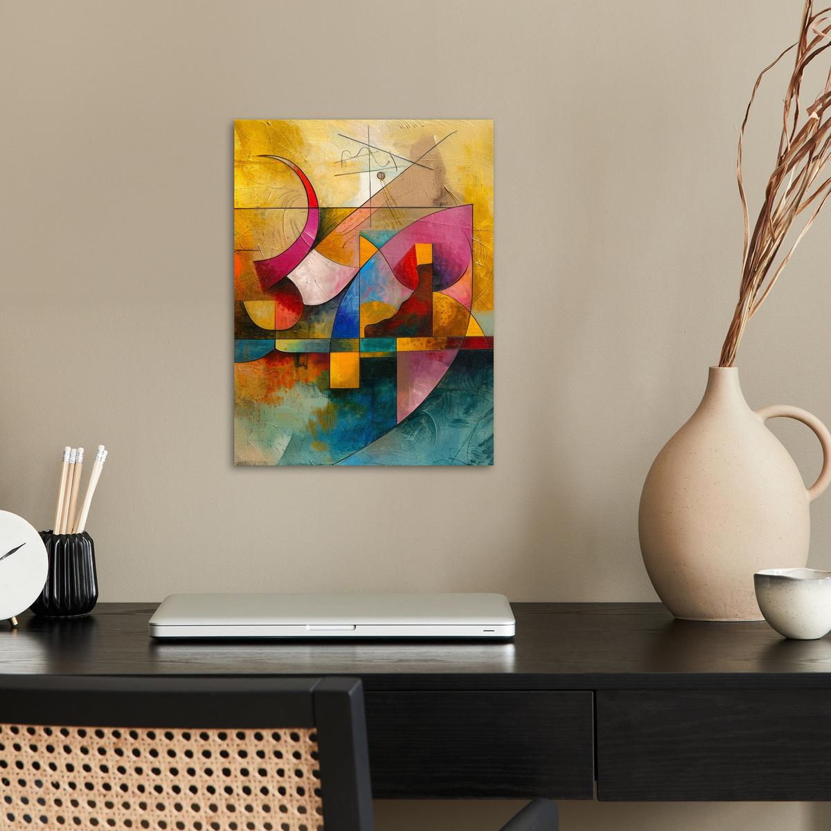 POSTER Kunst - Abstrakt - Modern Wandbilder 30x40 cm - Gelb, Papier (30/40/0.1cm) - MuchoWow