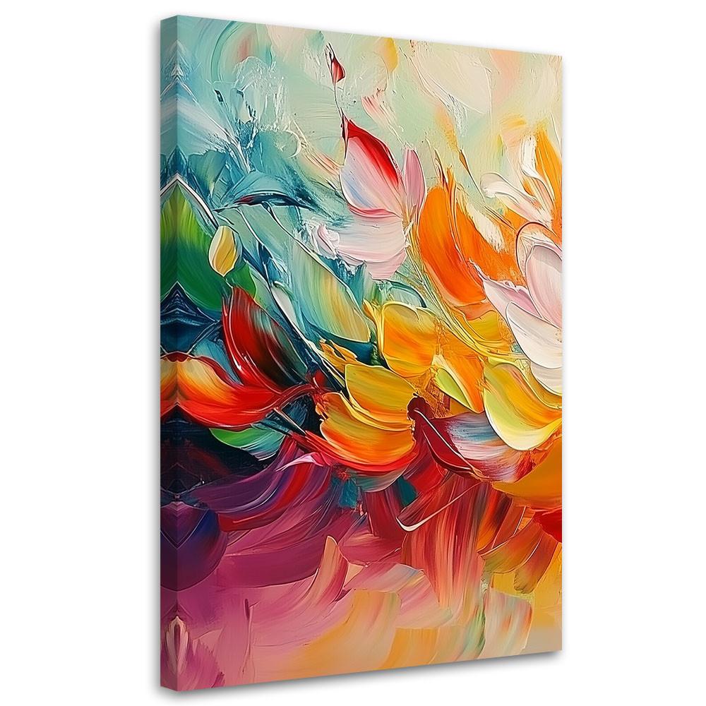 LEINWANDBILD Farbenfrohe moderne Abstraktion 70x100cm - Multicolor, Textil (70/100cm) - Feeby