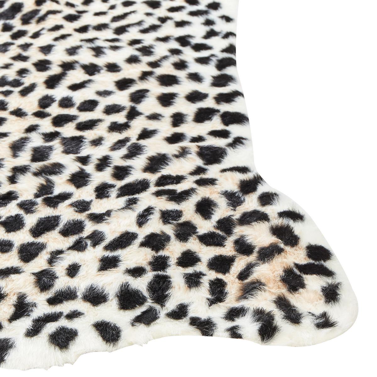 KUHFELL-TEPPICH Ossa 170/130 cm - Beige/Schwarz, Textil (130/170cm) - Beliani