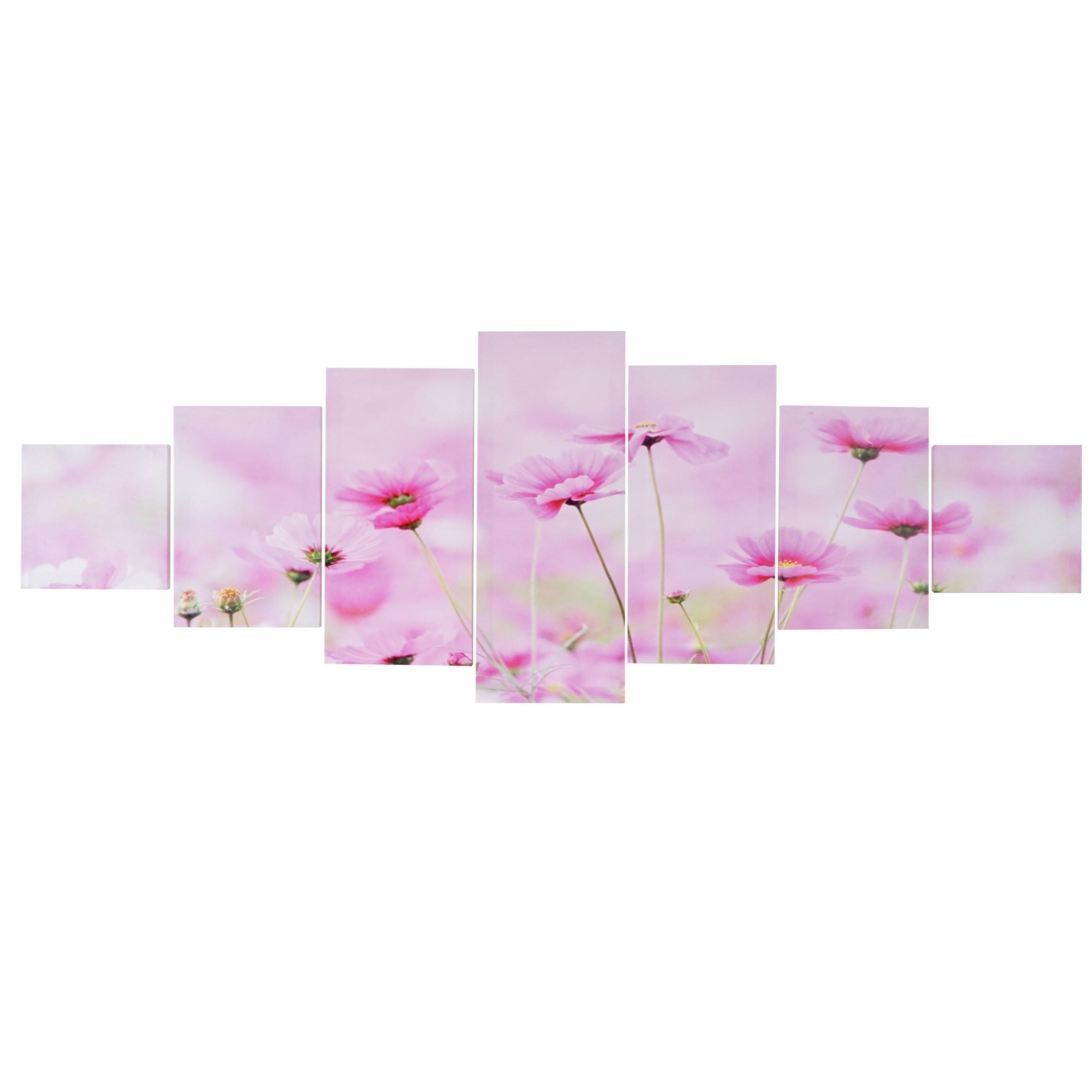 LEINWANDBILD XL BLUMEN 7-TLG. Multicolor - Multicolor, Holz (245/87cm) - MCW
