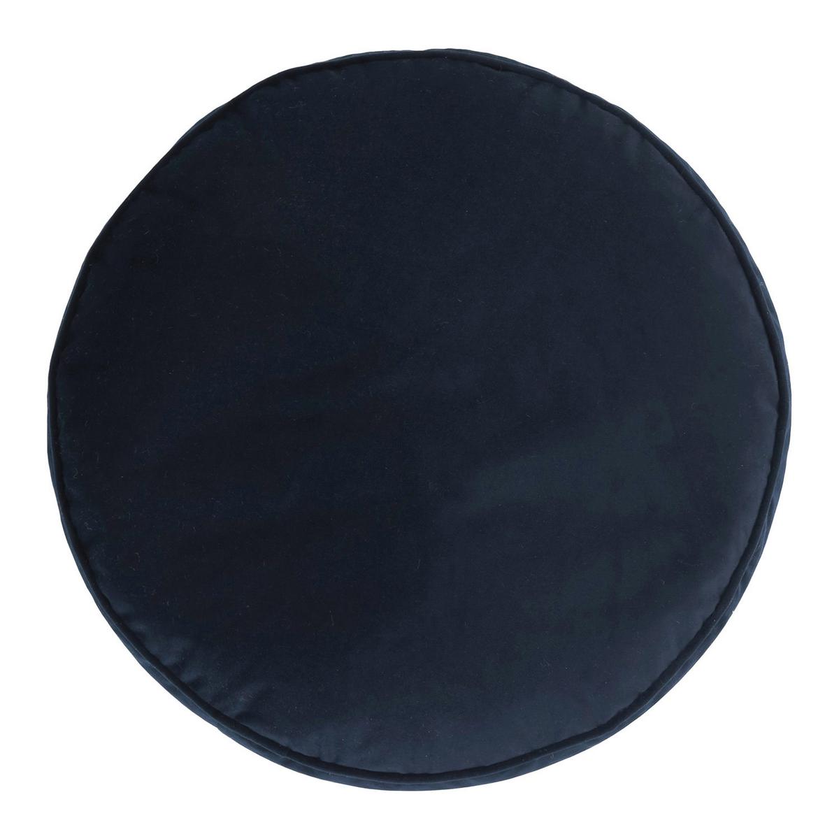 SITZPOUF Rund Milano - Dunkelblau, Textil (55/35/35cm) - icon