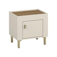 NACHTTISCH Mossa MO11 - Kaschmir/Goldfarben, Holzwerkstoff/Kunststoff (48/45/36cm) - MIRJAN24