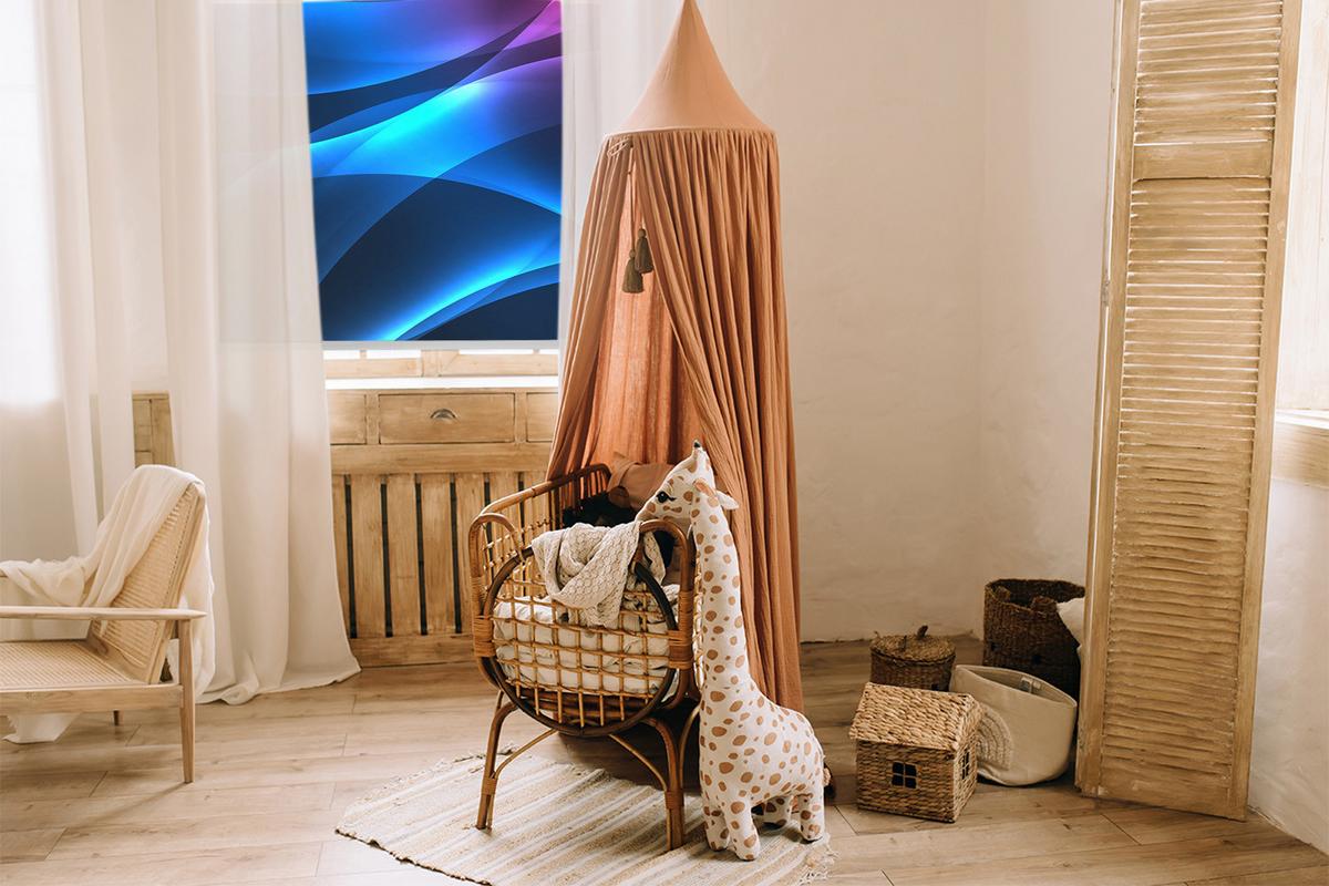 INNENROLLO - Fensterrollo - Rollo - 130x140 cm - Farbenfrohe Animation - Blau, Kunststoff (130/140/0.5cm) - TULUP
