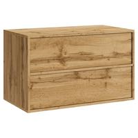 WASCHBECKENUNTERSCHRANK Mali 2 Schubladen Eiche - 80 x 46 x 54 cm - Eichefarben, Holz (80/54/46cm) - Badplaats