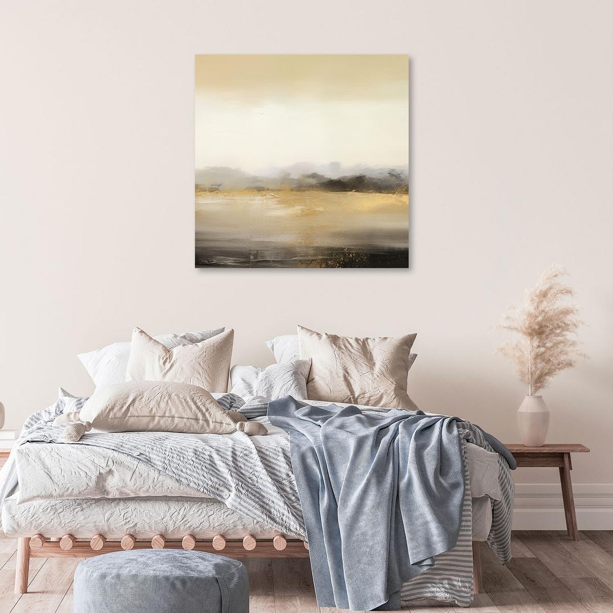 LEINWANDBILD Abstrakte Textur Loft Beige 60x60cm - Beige, Textil (60/60cm) - Feeby