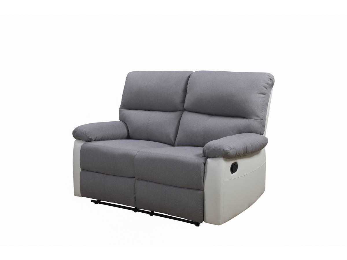 EINZELSOFA lincoln Weiss / Hellgrau - Weiß, Textil (89/103/147cm) - Habitat Garten