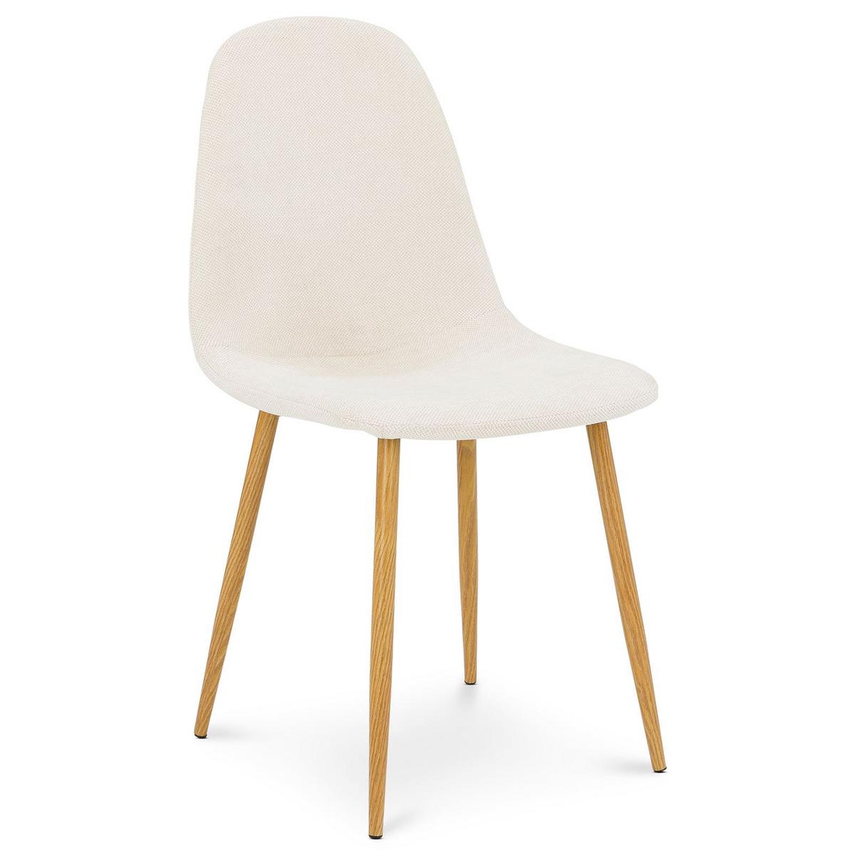 ESSZIMMERSTUHL PUNTA 4er-Set cremeweiß - Creme, Textil (45/86/53cm) - IDIMEX