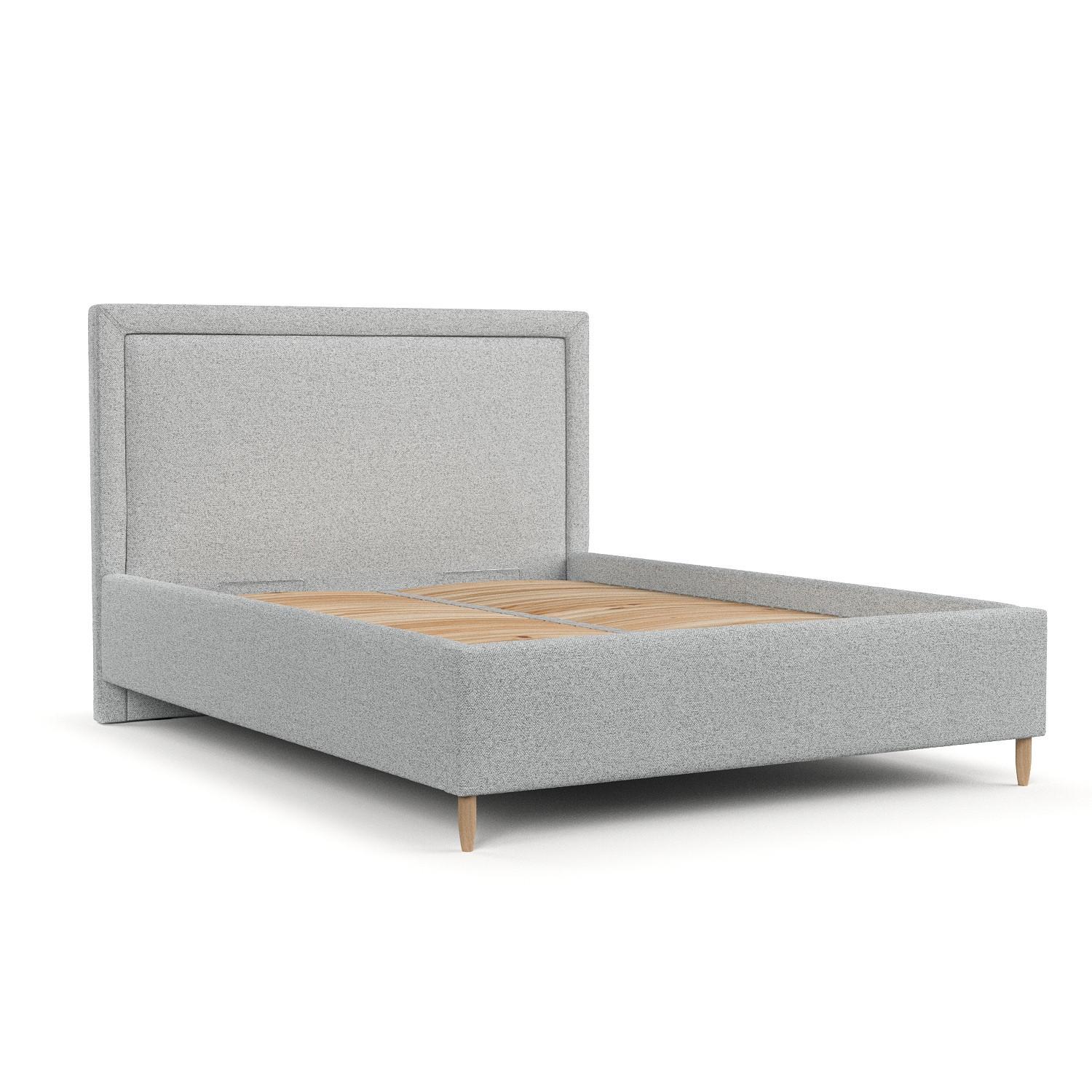 POLSTERBETT Vega 180/200 cm Hellgrau im Riva Stoff - Hellgrau/Naturfarben, Holz/Holzwerkstoff (180/200cm) - AltaBeds