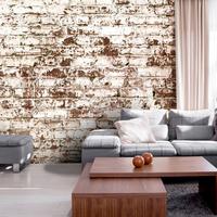 VLIESTAPETE Braun 400/280 cm - Weiß/Braun, Textil (400/1cm) - KUNSTLOFT