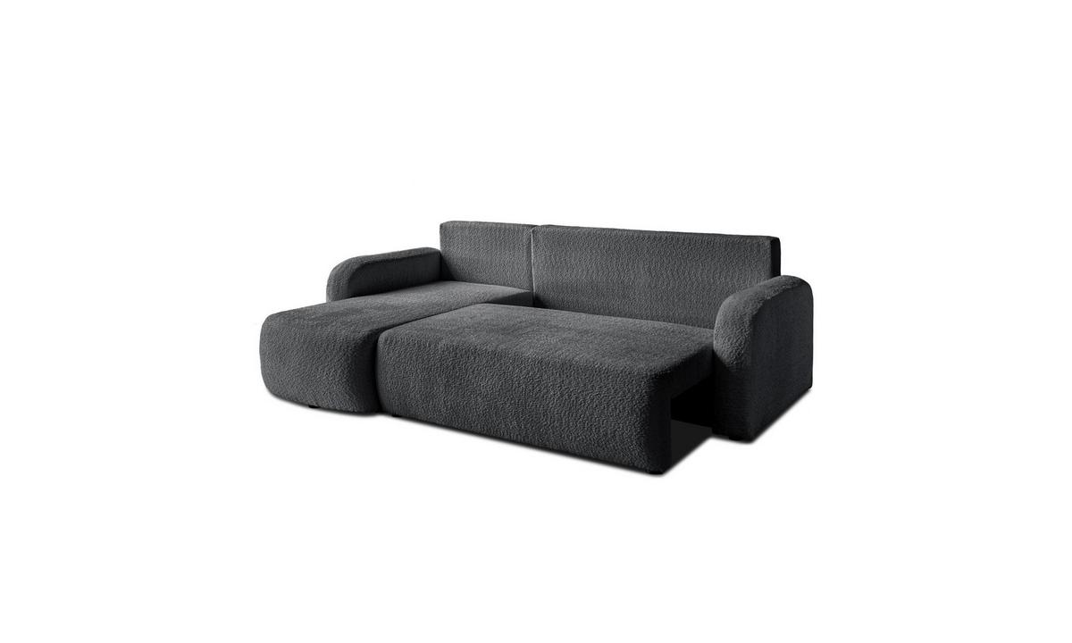 ECKSOFA PALOMA L 235/155/85 cm Coral 80 - Anthrazit, Textil (235/155cm) - Lookway