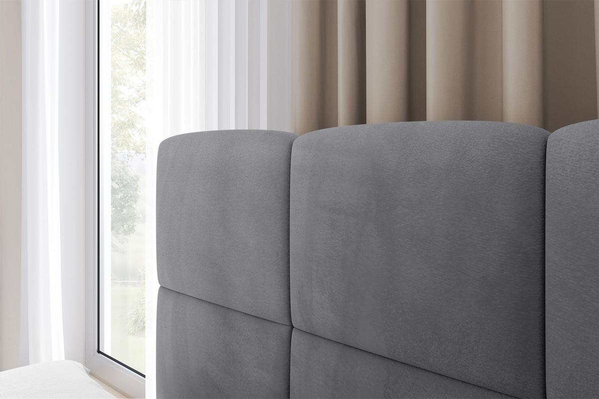 EINZELBETT Jugendbett mit Bettkasten Rechts, ohne Matratze - LIVY 100x200 Dunkelgrau - Dunkelgrau, Holzwerkstoff/Textil (100/200cm) - ALTDECOR