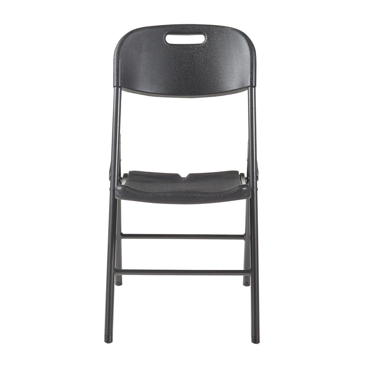 KLAPPSTUHL Ljusnarsberg - Schwarz, Kunststoff/Metall (46/87/53cm) - [en.casa]