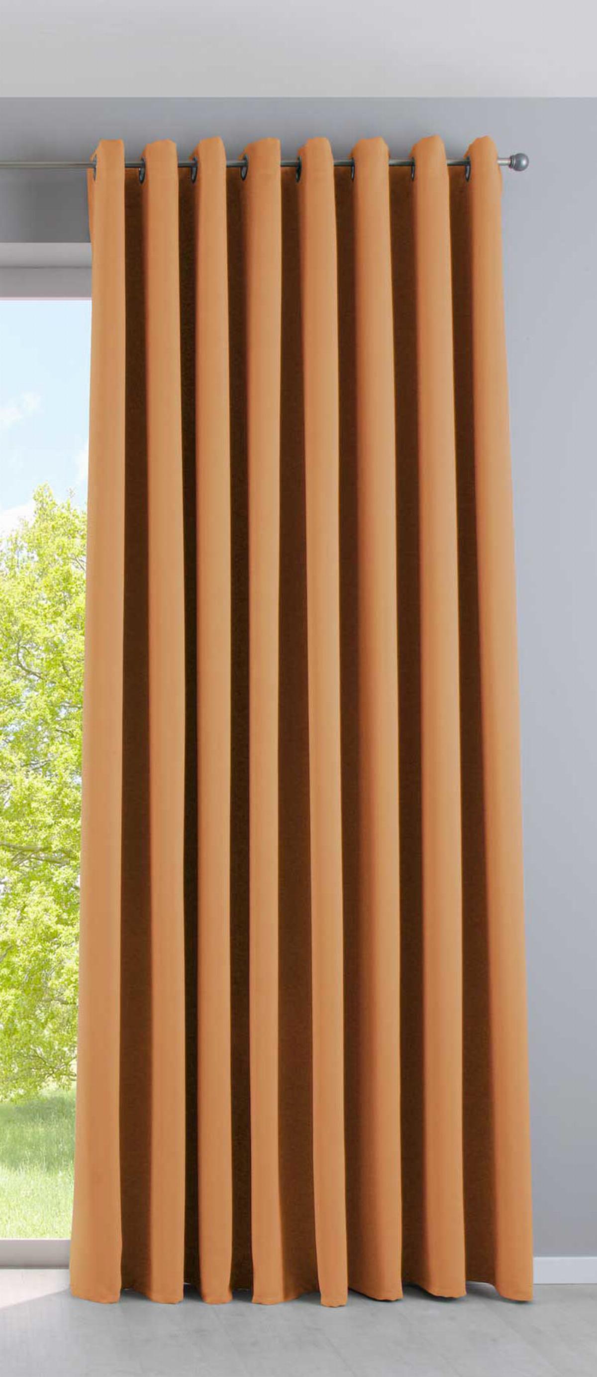 VORHANG »NEW YORK« HxB 245x295 cm Orange - Orange, Textil (295/245cm) - Gardinenbox