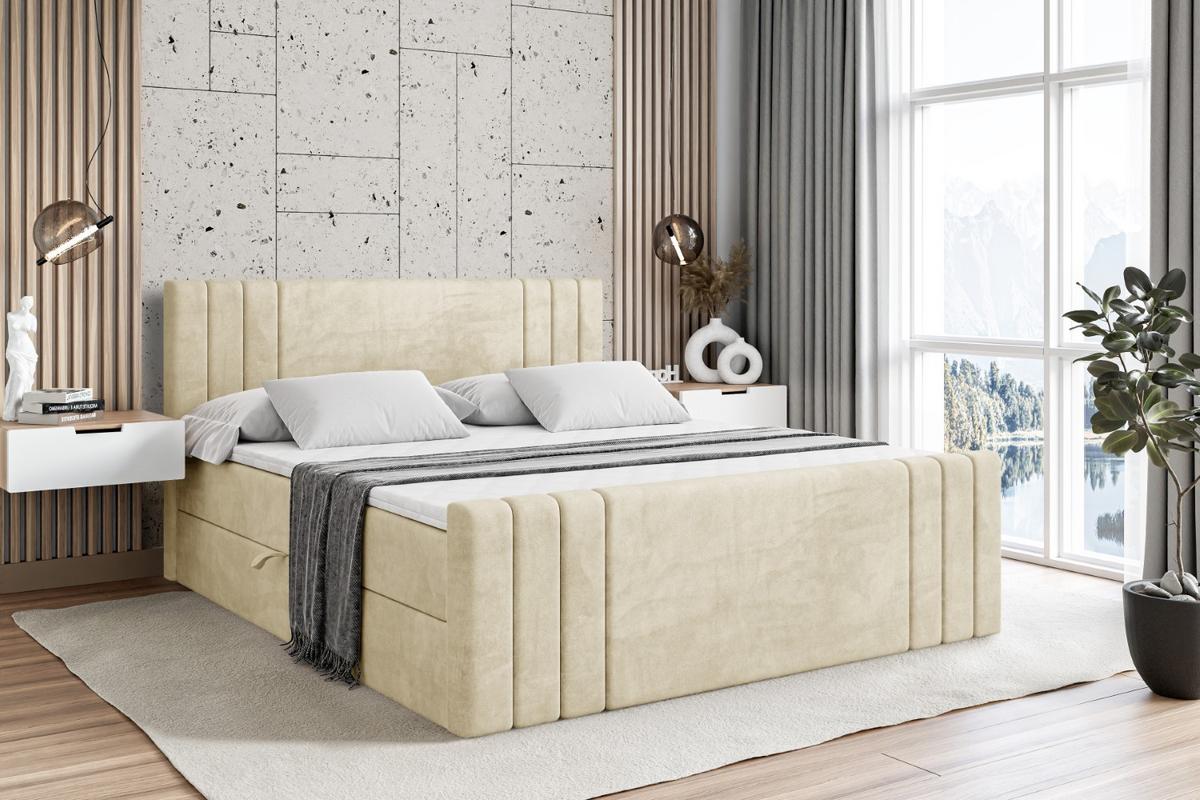 BOXBETT CELESTIA-Z - 180x200 cm - H3 - Beige - Beige, Holzwerkstoff (180/200cm) - ALTDECOR