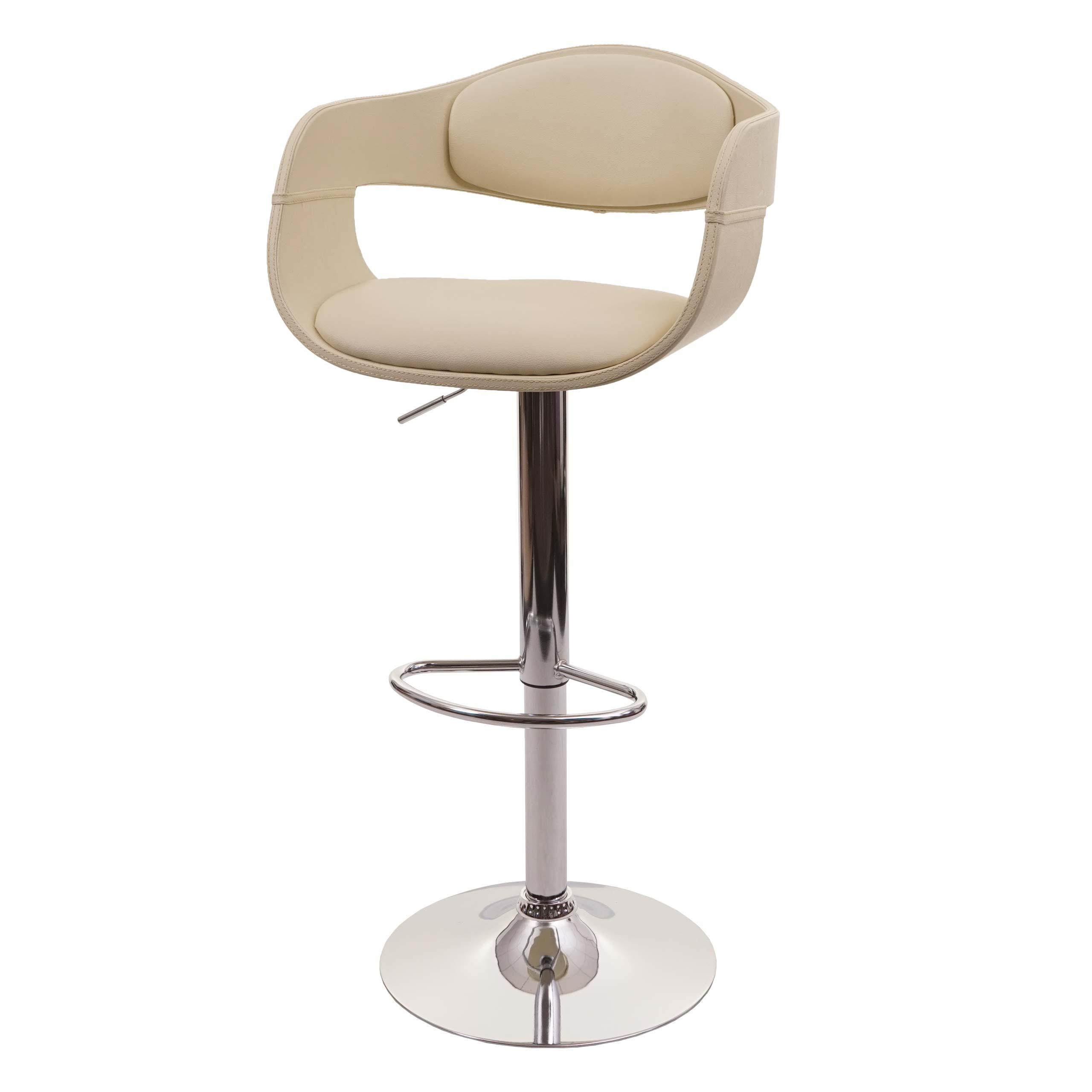 BARHOCKER A47B Cremeweiß - Weiß, Textil (49/107/49cm) - MCW