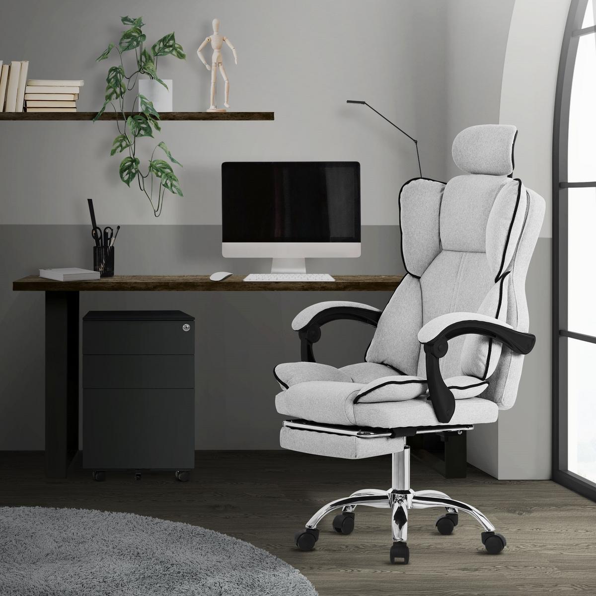 BÜROSTUHL Hellgrau - Silberfarben/Hellgrau, Kunststoff/Metall (66/130.5/59cm) - ML-DESIGN