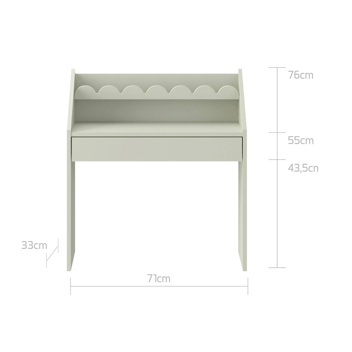 SCHREIBTISCH Book Nook Salbeigrün - Grün, Holzwerkstoff (71/76/33cm) - Petits-meubles