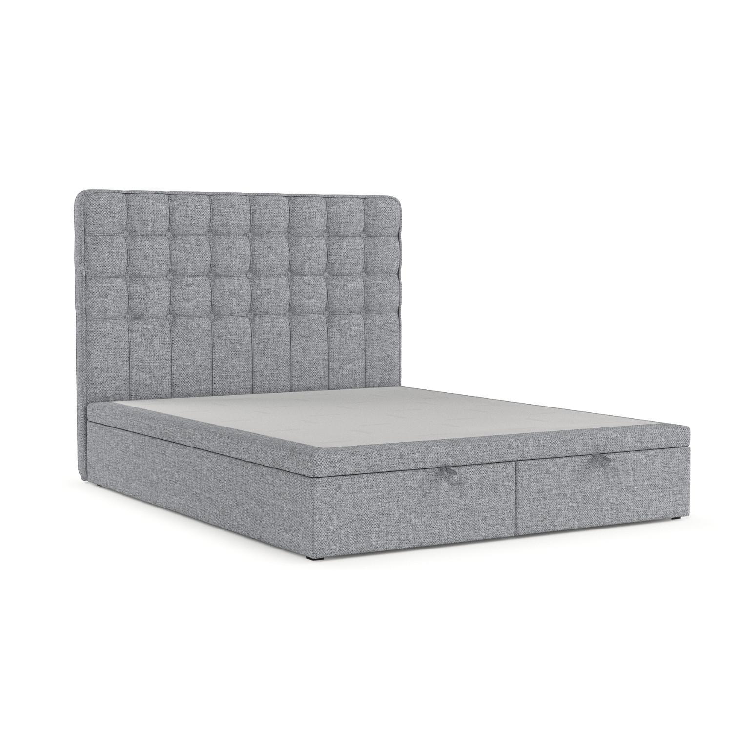 POLSTERBETT Celestia mit Stauraum 140/200 cm Grau im Alta Stoff - Schwarz/Grau, Holz/Holzwerkstoff (140/200cm) - AltaBeds