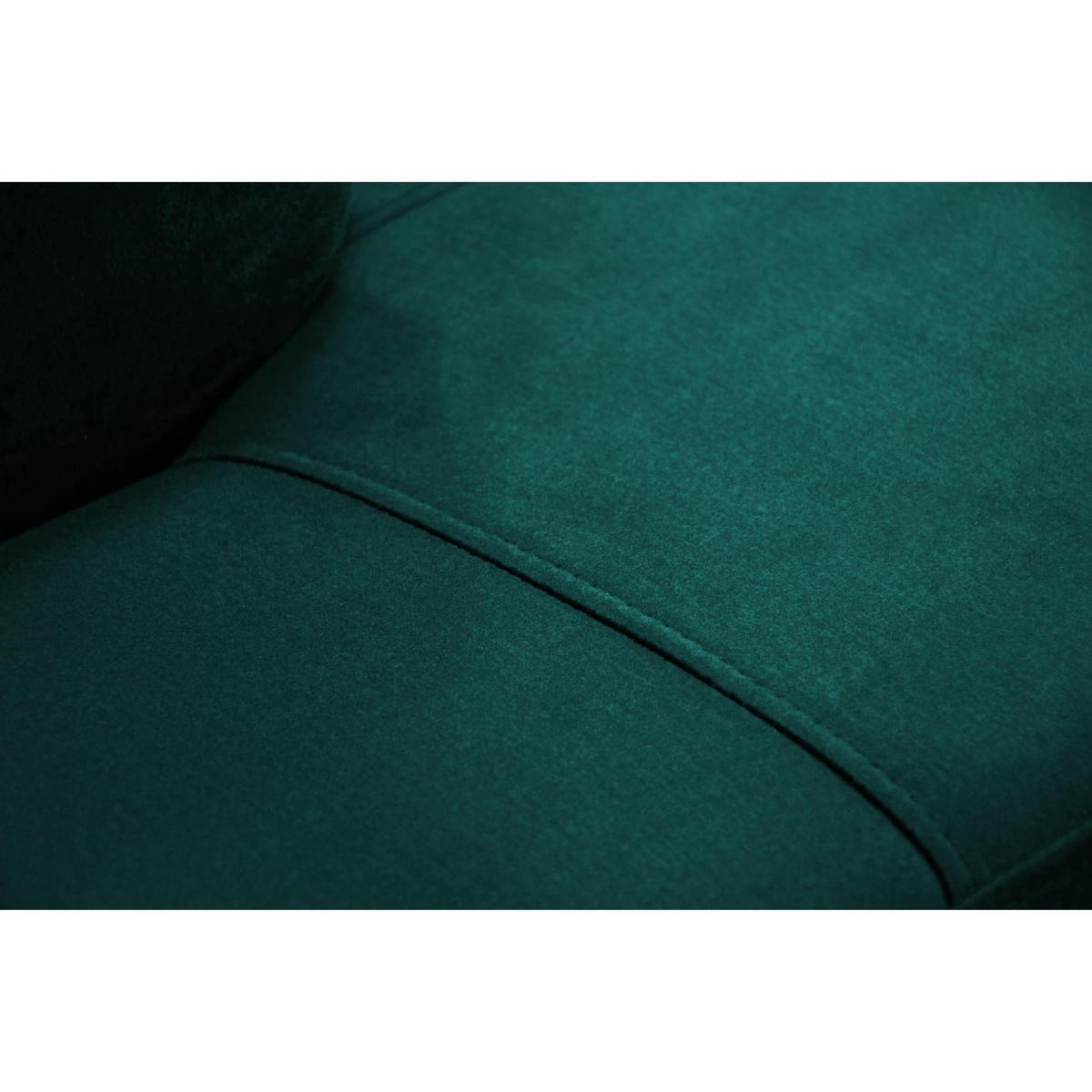 ECKSCHLAFSOFA Vild verstellbaren Kopfstützen, Dunkelgrün, links - Chromfarben/Dunkelgrün, Textil (275/203cm) - Beautysofa