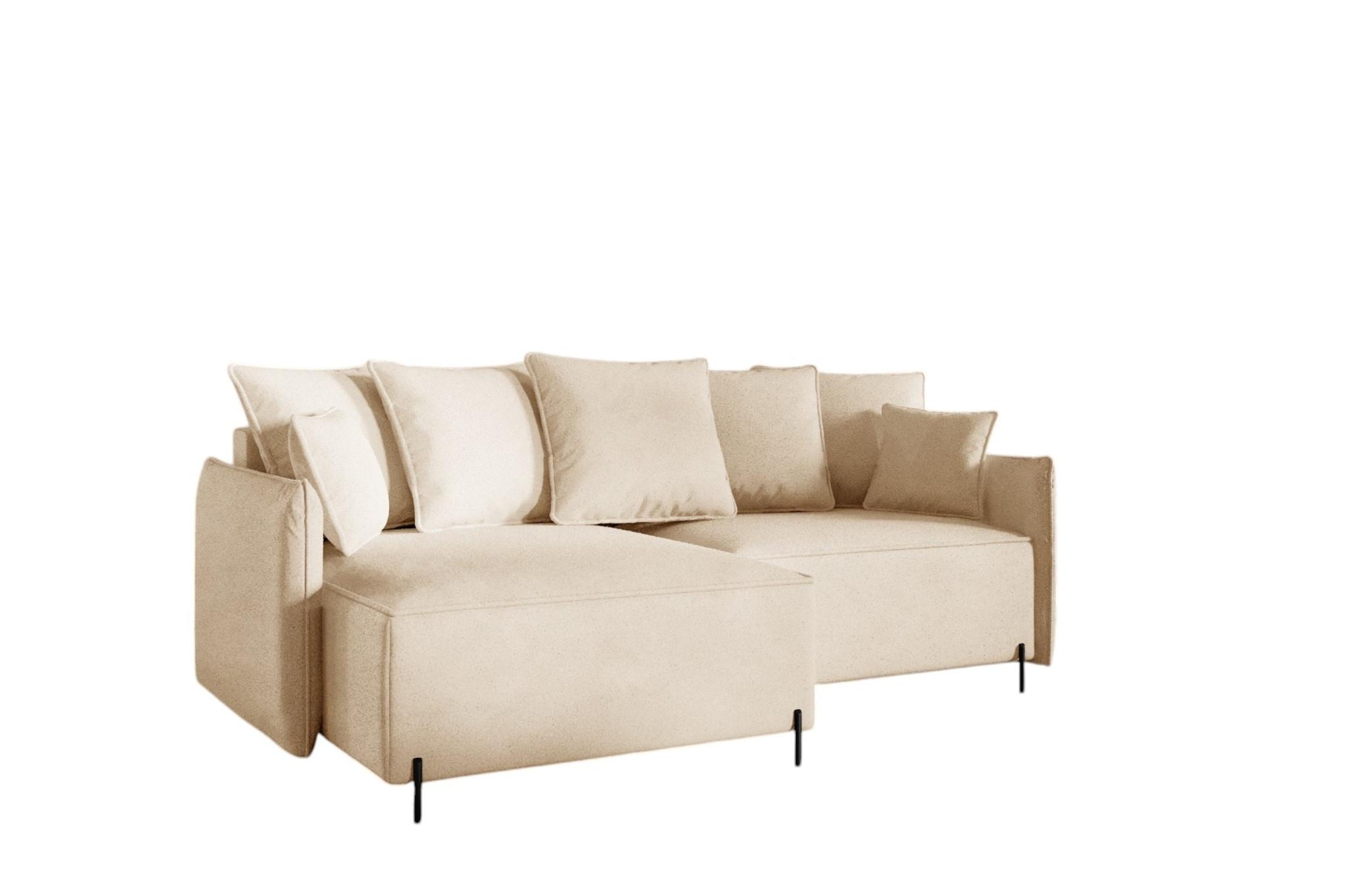 ECKSOFA Betto - Beige, Holzwerkstoff/Textil (221/148cm) - Fun Möbel