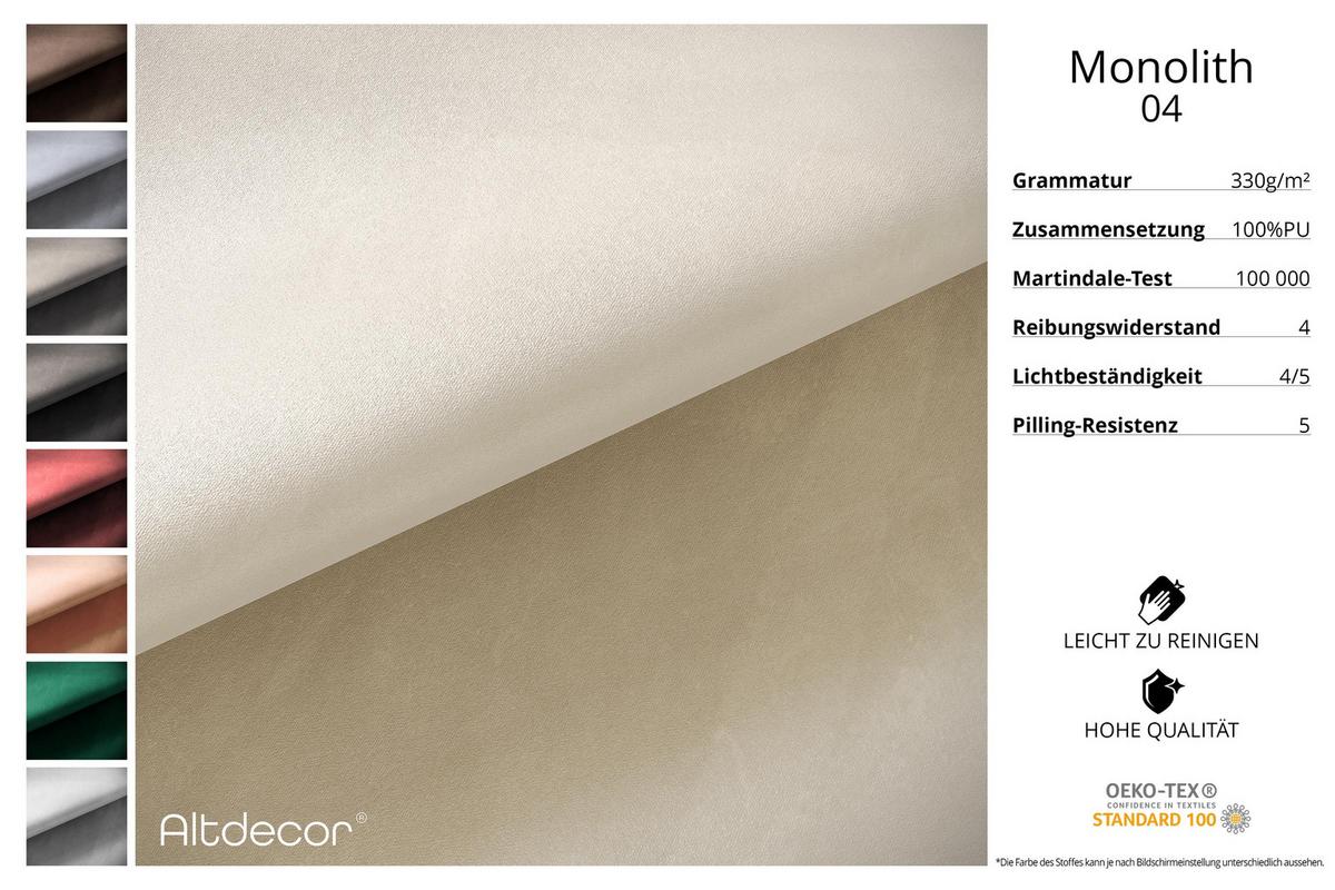 ECKSOFA modulares Sofa Kerru-L3 - 475x190x70 cm Beige Velours - Beige, Holzwerkstoff/Textil (475/190cm) - ALTDECOR