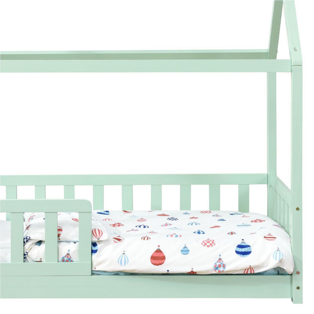 KINDERBETT Marli mint 80x160 cm - Mintgrün, Holz (80/160cm) - Juskys