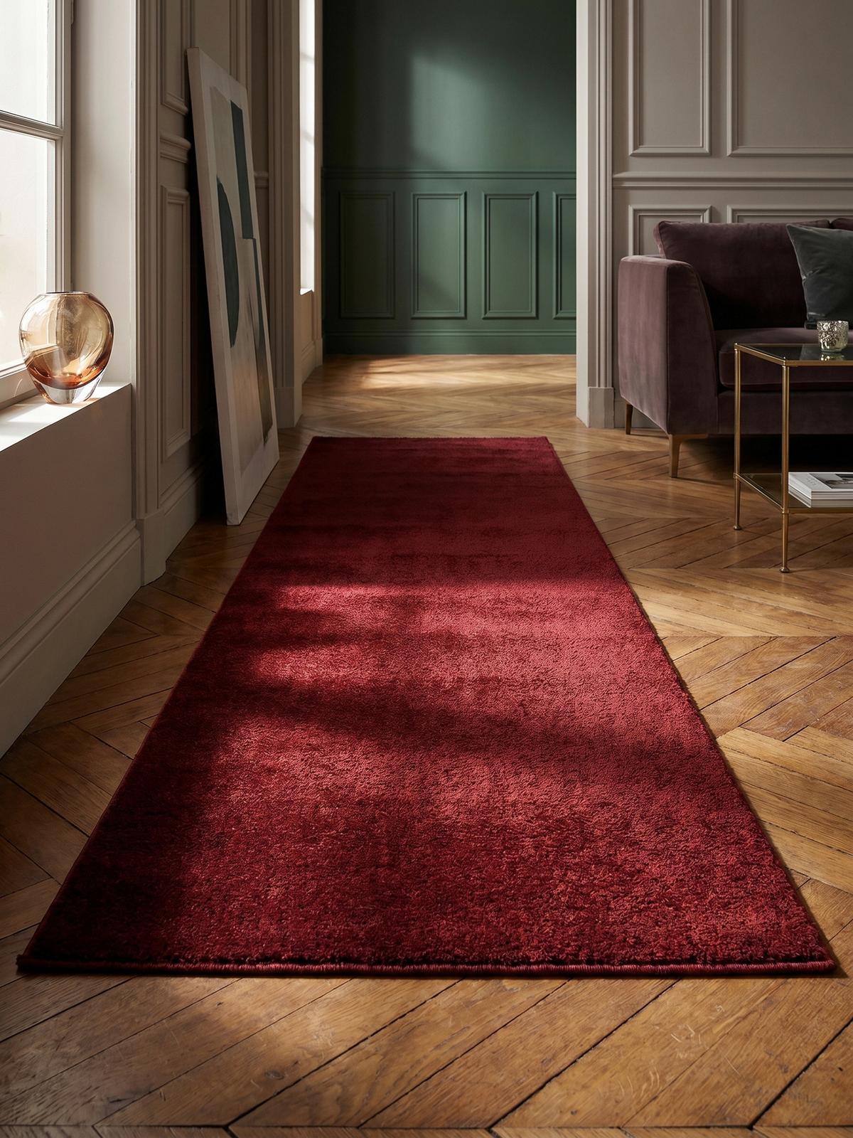 TEPPICH Kurzflor MAIN in Rot, einfarbig, 60 x 100 cm - Rot, Textil (60/100cm) - KADIMA DESIGN