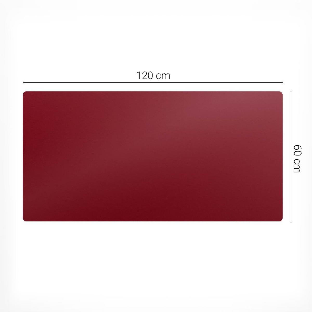SCHREIBTISCHUNTERLAGE 120x60 cm Bordeaux - Weinrot, Kunststoff (120/60/1.6cm) - Wallfluent