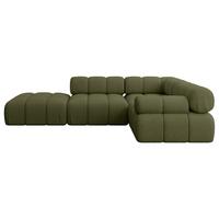 ECKSOFA modulares Sofa Felto-L1 - 285x190x70 cm Grün Bouclé - Grün, Holzwerkstoff/Textil (285/190cm) - ALTDECOR