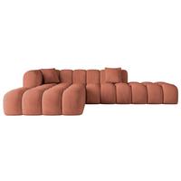 ECKSOFA Ottomane Links OLEA-L2 - 289x176x71 cm Koralle - Koralle/Schwarz, Holzwerkstoff/Kunststoff (289/176cm) - ALTDECOR