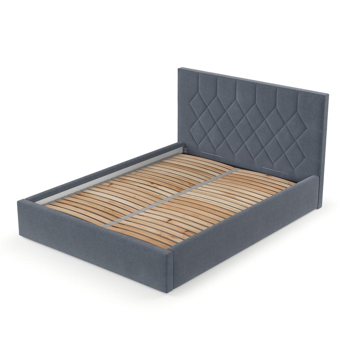 POLSTERBETT Brisa 140/200 cm Blau im Asti Stoff - Blau/Schwarz, Holz/Holzwerkstoff (140/200cm) - AltaBeds