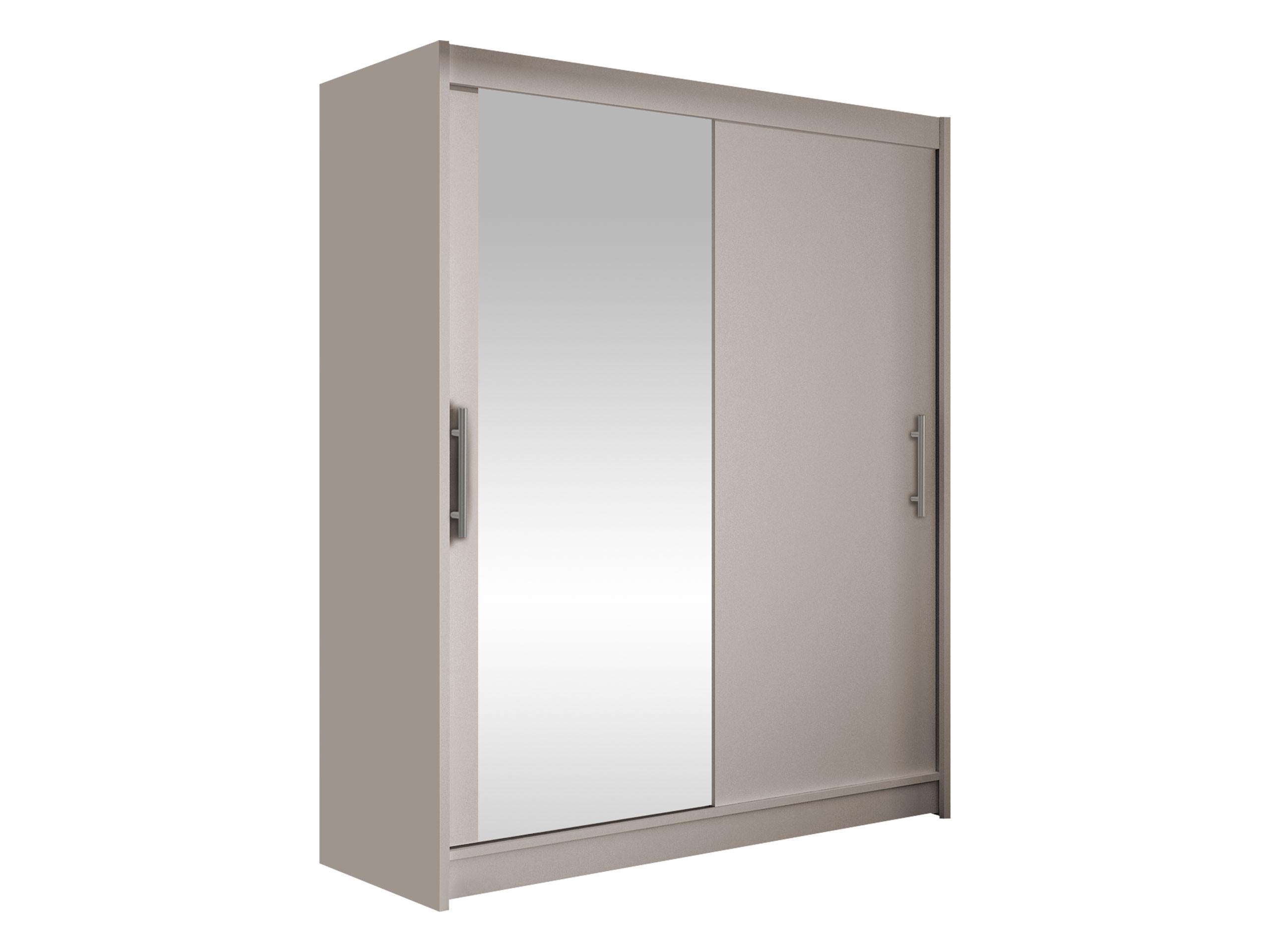 SCHWEBETÜRENSCHRANK Westa VI - Kaschmir/Silberfarben, Holzwerkstoff/Metall (150/200/58cm) - MIRJAN24
