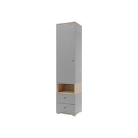 KLEIDERSCHRANK Oro OR02 - Schwarz/Naturfarben, Holzwerkstoff/Kunststoff (40/195/45cm) - MIRJAN24