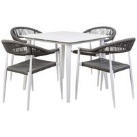 GARTEN-ESSGRUPPE, 5er-Set, Schwarz und Weiß - Multicolor, Metall - Wanderlust