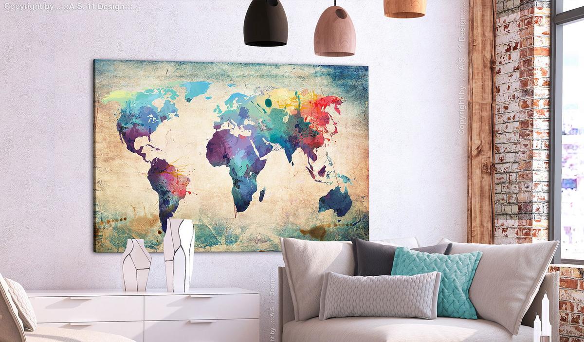 PINNWANDBILDER Bunt 120/80 cm - Multicolor, Naturmaterialien/Textil (120/80cm) - KUNSTLOFT