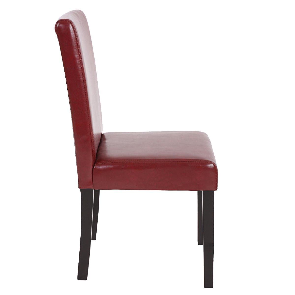 ESSZIMMERSTUHL Bordeaux 2er-Set - Rotbraun/Bordeaux, Textil (43/90/56cm) - MCW